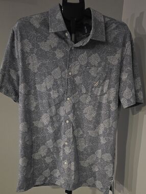 Nautica Printed Harbor Shirt In The Ensign Blue Size L